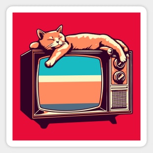 CAT on Retro TV Magnet